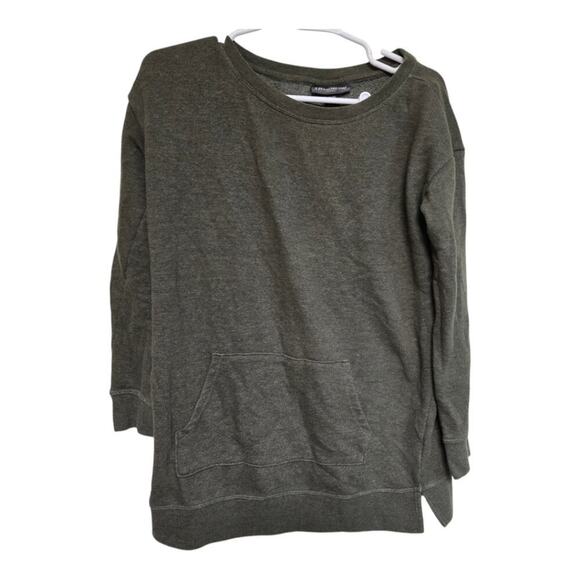 A Pea in the Pod Green Maternity Sweatshirt Small Front Pocket - Picture 1 of 9